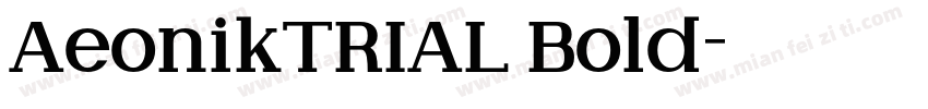 AeonikTRIAL Bold字体转换
